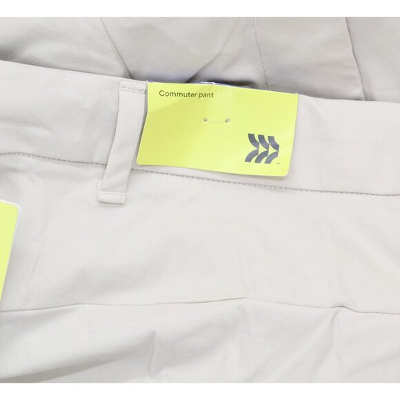 NWT All In Motion Snap Button Zip Front Commuter Pants Light Taupe Brown 36x30 - Picture 9 of 9